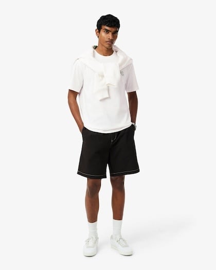 Lacoste T-shirt Coton Imprimé - Blanc