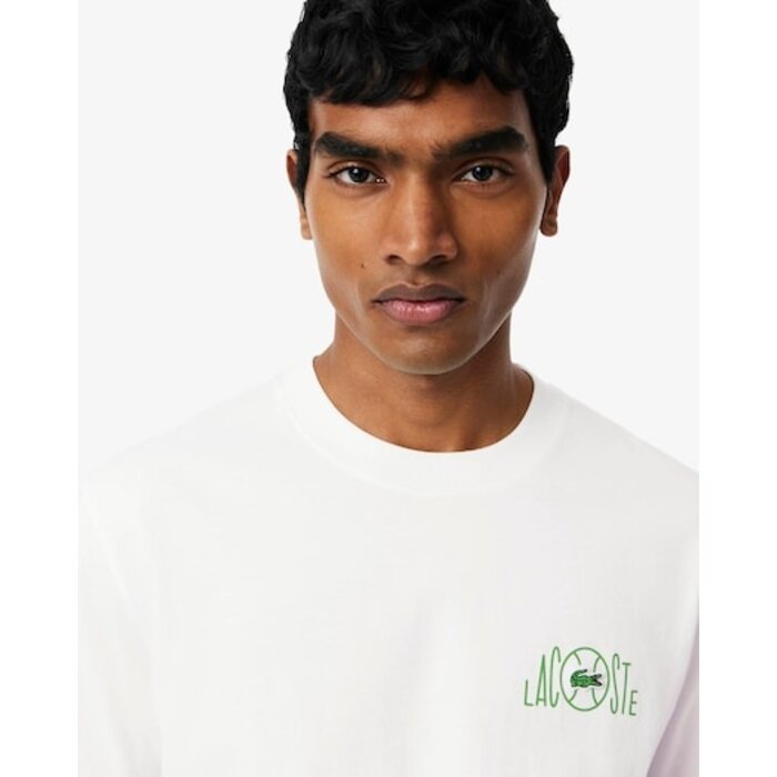 Lacoste T-shirt Coton Imprimé - Blanc