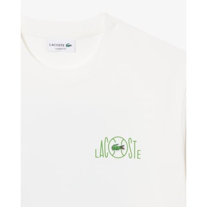 Lacoste T-shirt Coton Imprimé - Blanc