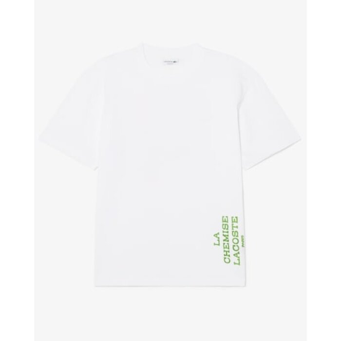 Lacoste T-shirt Relaxed Fit Coton Imprimé - Blanc