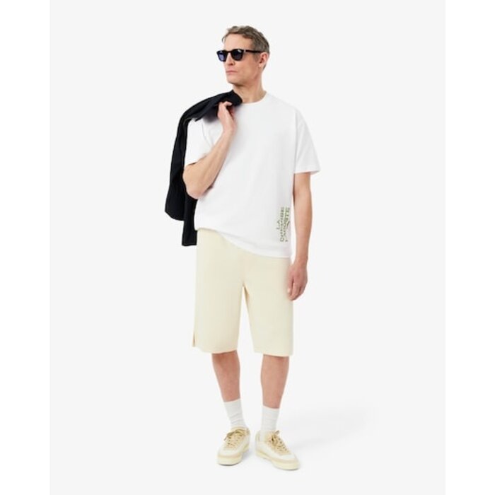 Lacoste T-shirt Relaxed Fit Coton Imprimé - Blanc