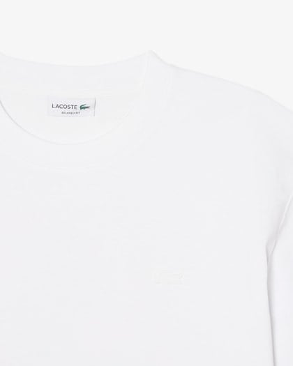 Lacoste T-shirt Relaxed Fit Coton Imprimé - Blanc