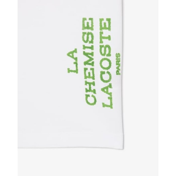 Lacoste T-shirt Relaxed Fit Coton Imprimé - Blanc