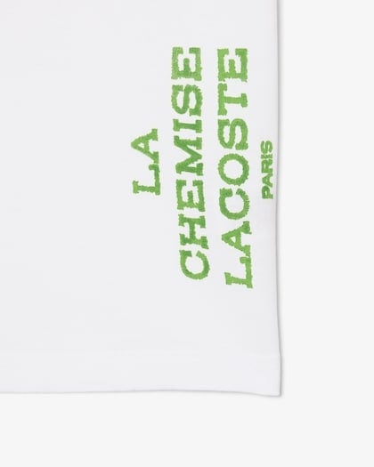 Lacoste T-shirt Relaxed Fit Coton Imprimé - Blanc