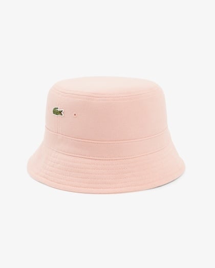 Lacoste Bob en piqué de Coton Biologique Uni - Rose