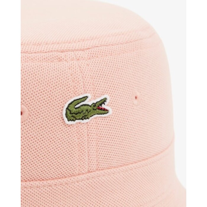 Lacoste Bob en piqué de Coton Biologique Uni - Rose