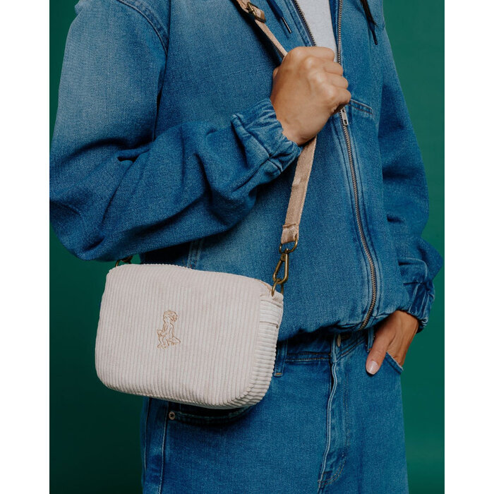 Ementa Fluffy Ikon Cord Bag - Off White