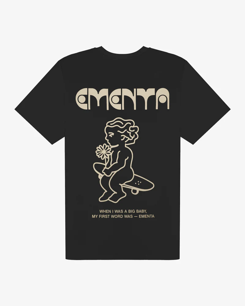 Ementa First Word S/S T-Shirt - Black