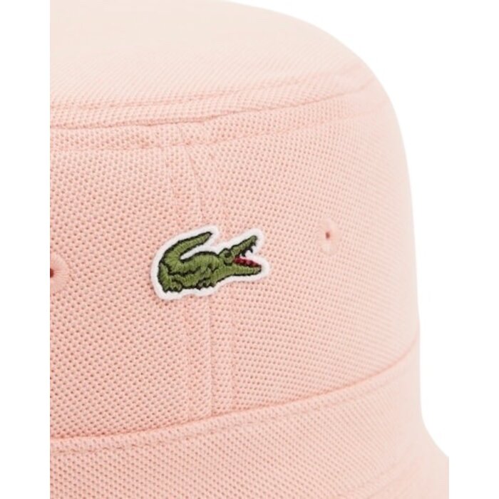 Lacoste Bob en piqué de Coton Biologique Uni - Rose