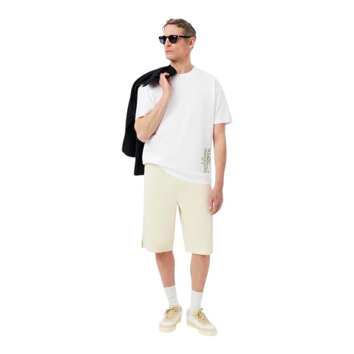 Lacoste T-shirt Relaxed Fit Coton Imprimé - Blanc