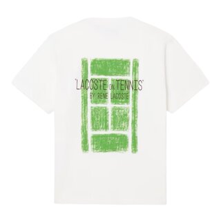Lacoste T-shirt Coton Imprimé - Blanc