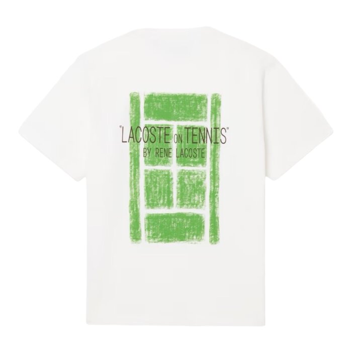 Lacoste T-shirt Coton Imprimé - Blanc