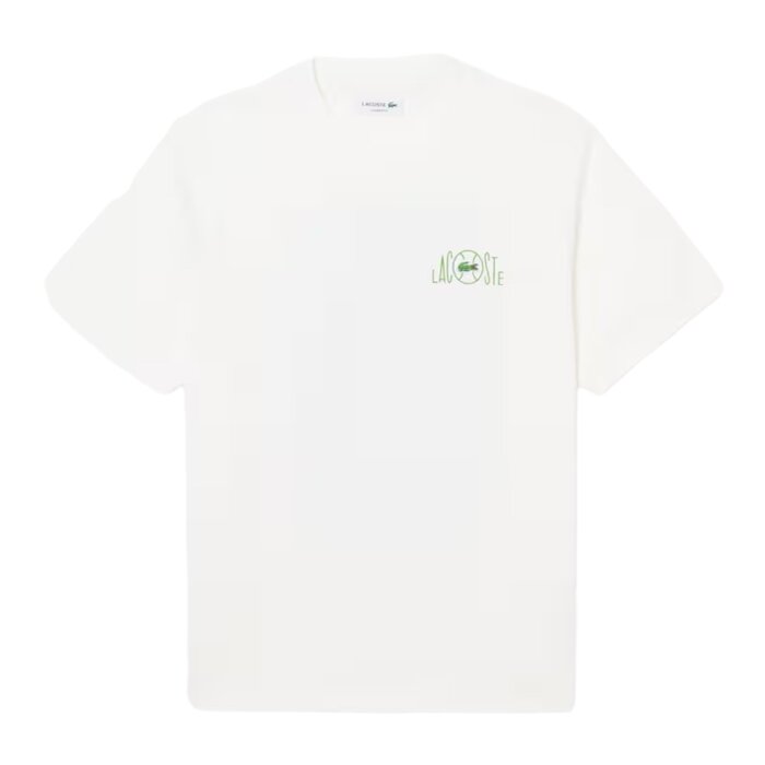 Lacoste T-shirt Coton Imprimé - Blanc