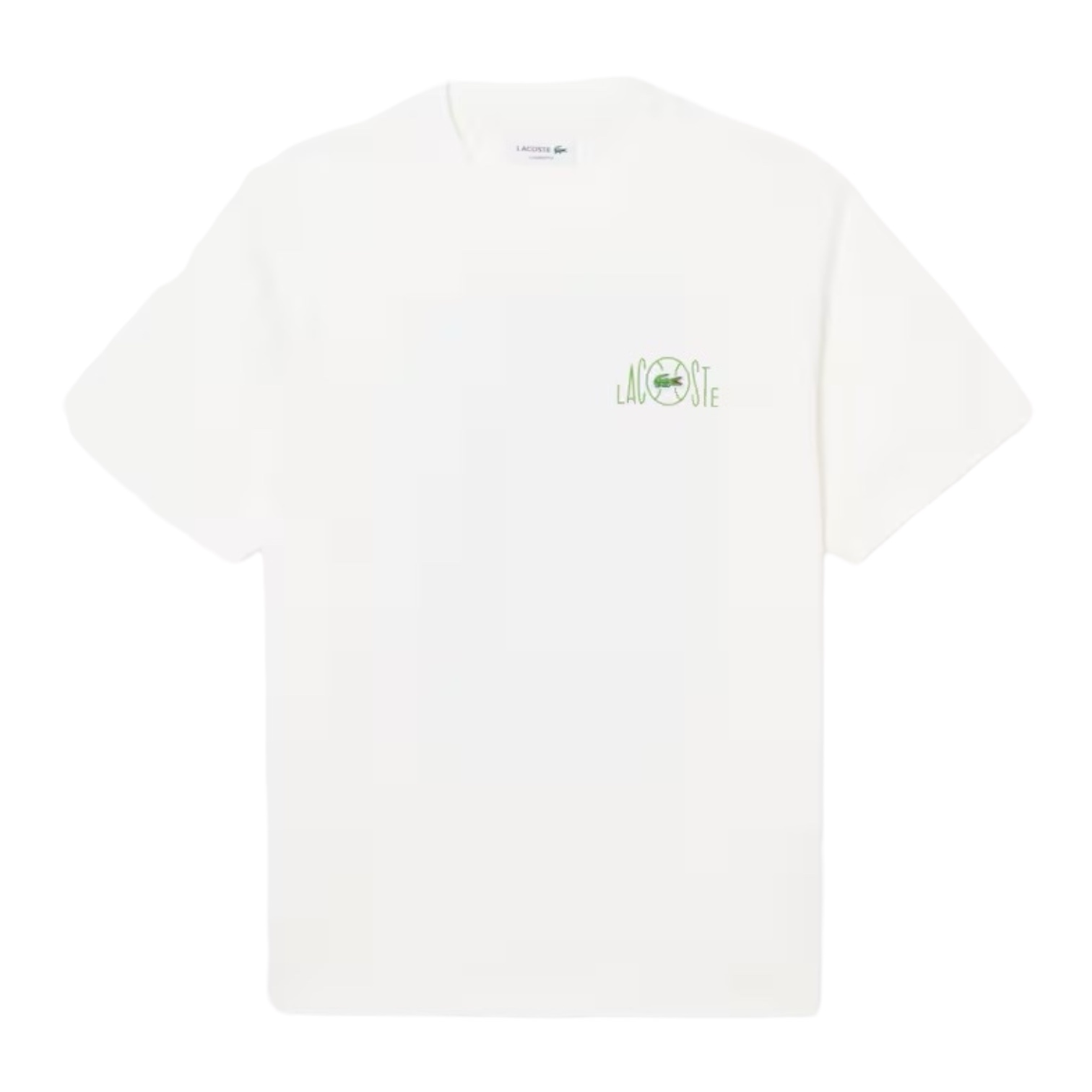Lacoste T-shirt Coton Imprimé - Blanc