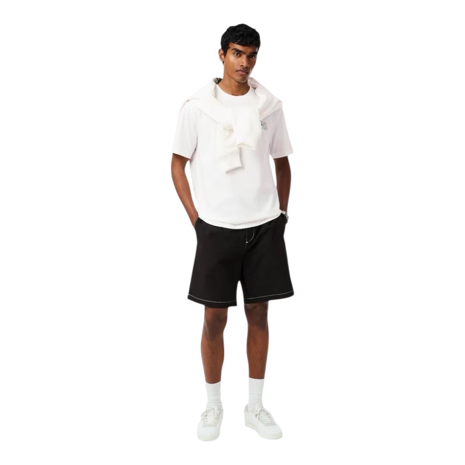 Lacoste T-shirt Coton Imprimé - Blanc