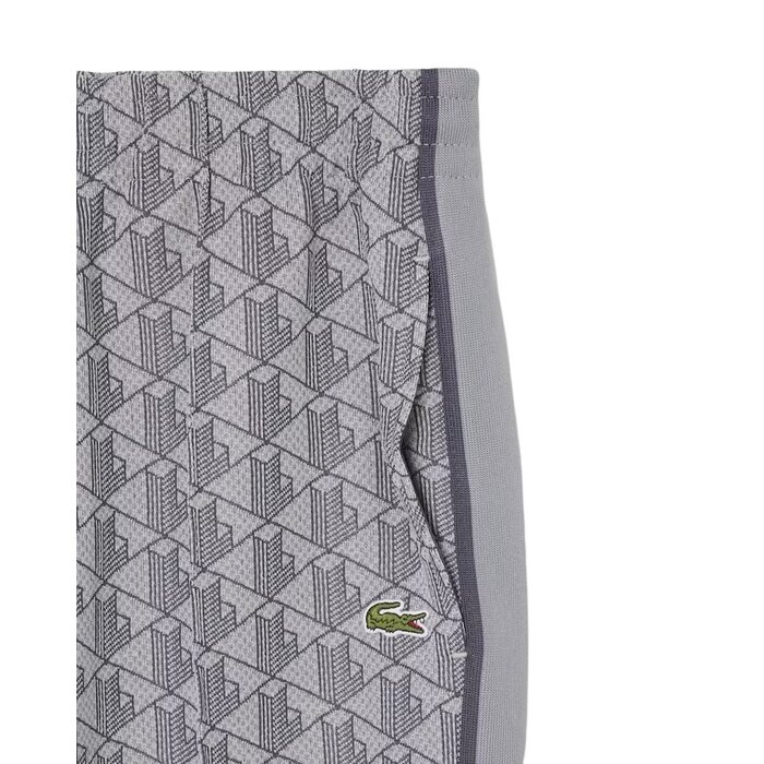 Lacoste Pantalon de survêtement Paris Monogramme - Gris Clair/Gris Foncé