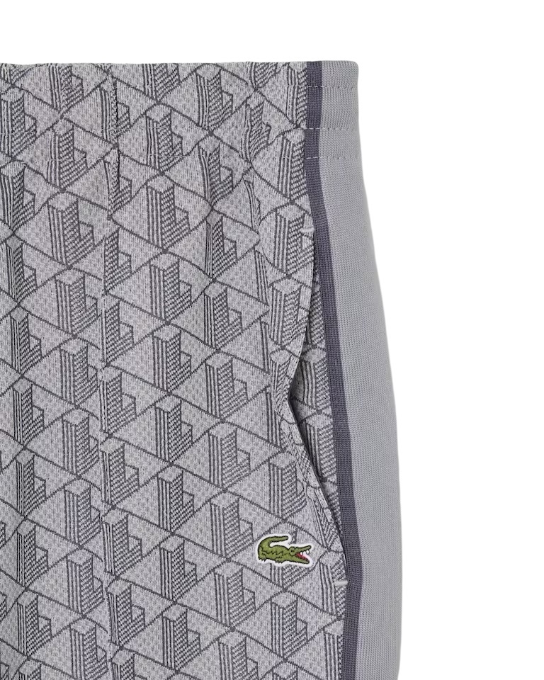 Lacoste Pantalon de survêtement Paris Monogramme - Gris Clair/Gris Foncé
