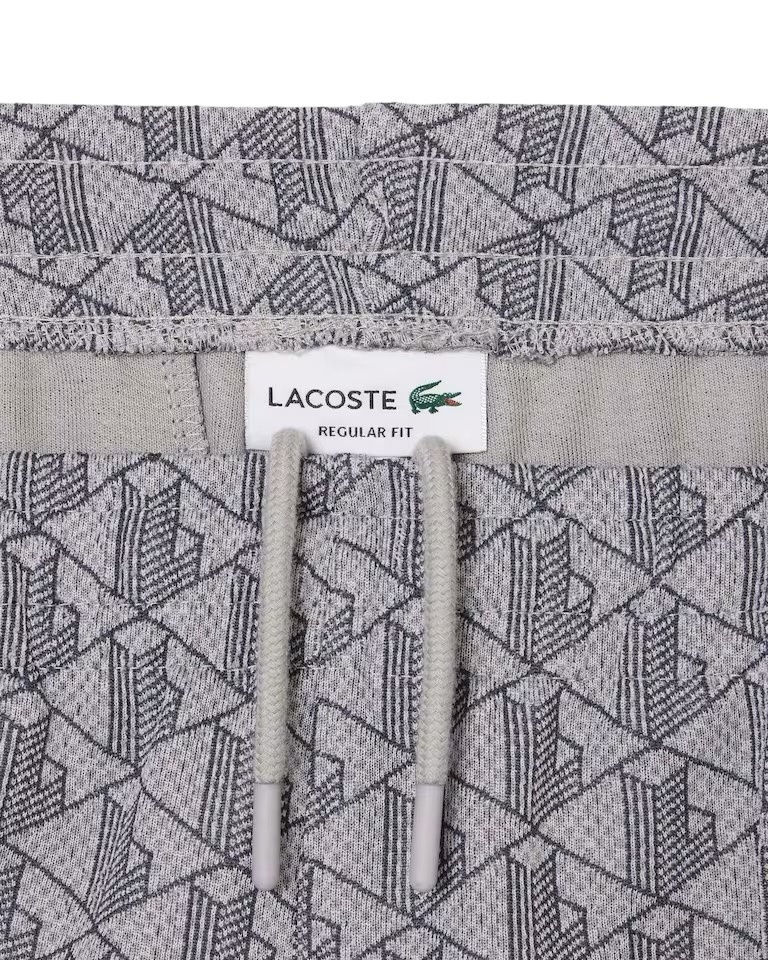 Lacoste Pantalon de survêtement Paris Monogramme - Gris Clair/Gris Foncé