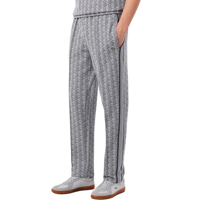 Lacoste Pantalon de survêtement Paris Monogramme - Gris Clair/Gris Foncé