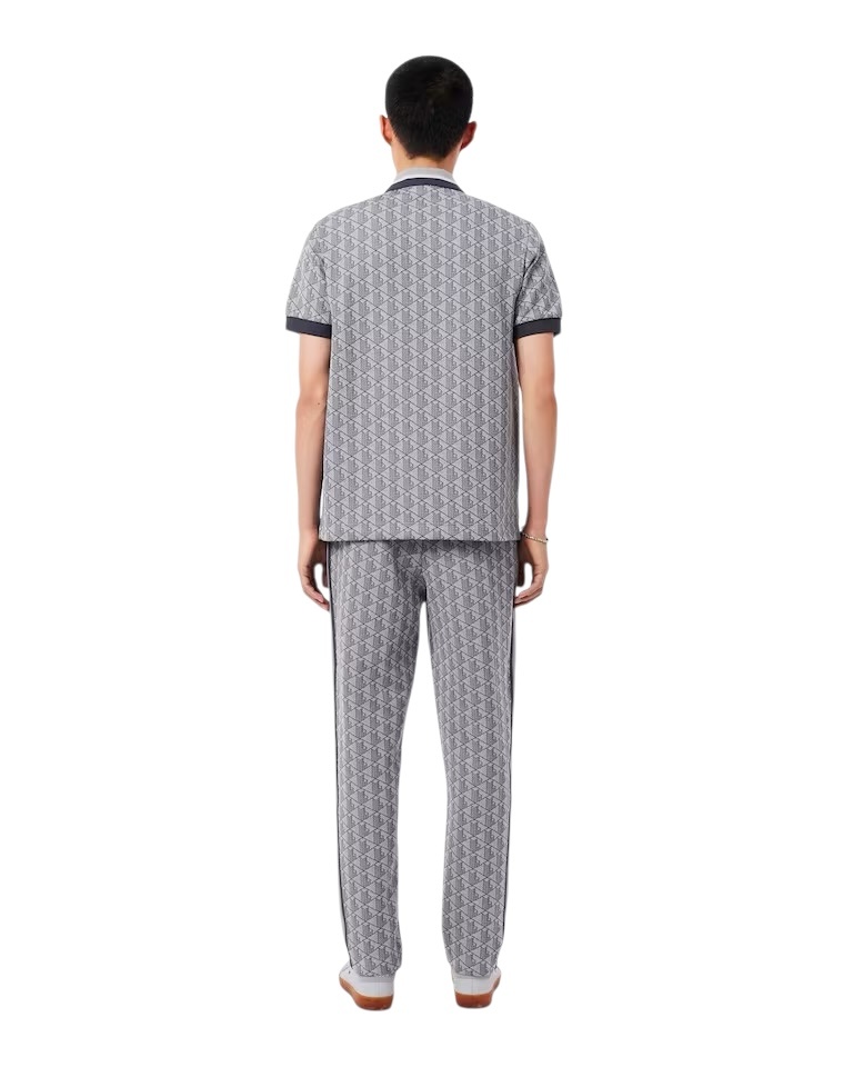Lacoste Pantalon de survêtement Paris Monogramme - Gris Clair/Gris Foncé