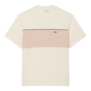 Lacoste T-shirt color-block coton - Beige