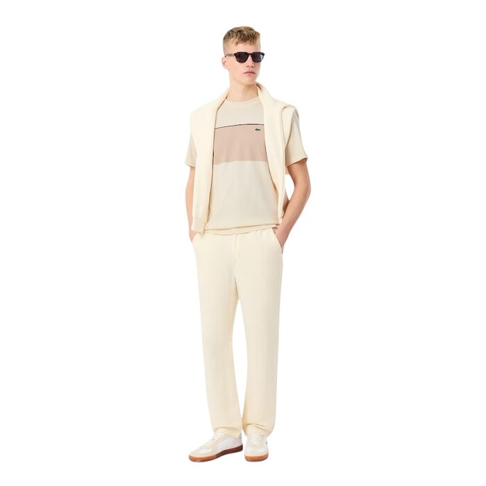 Lacoste T-shirt color-block coton - Beige