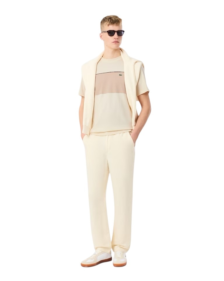 Lacoste T-shirt color-block coton - Beige