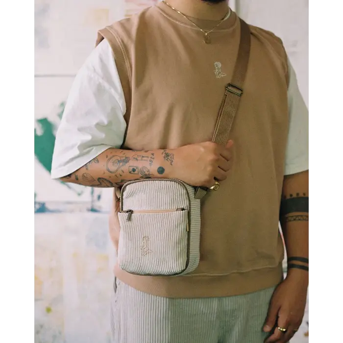 Ementa Square Big Square Ikon Cord Bag - Off White