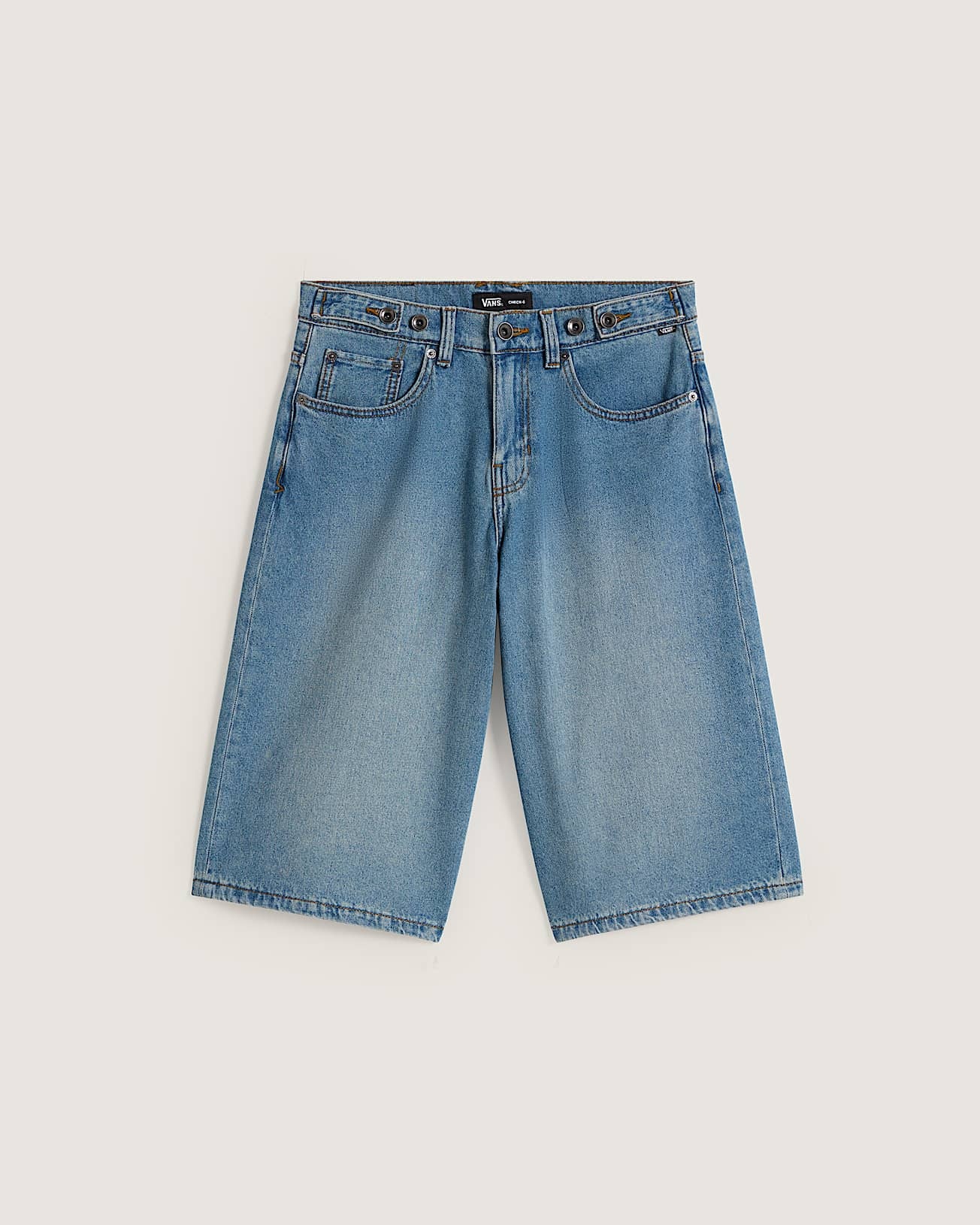 Vans Check 5 Baggy Short - Blue Stone Washed