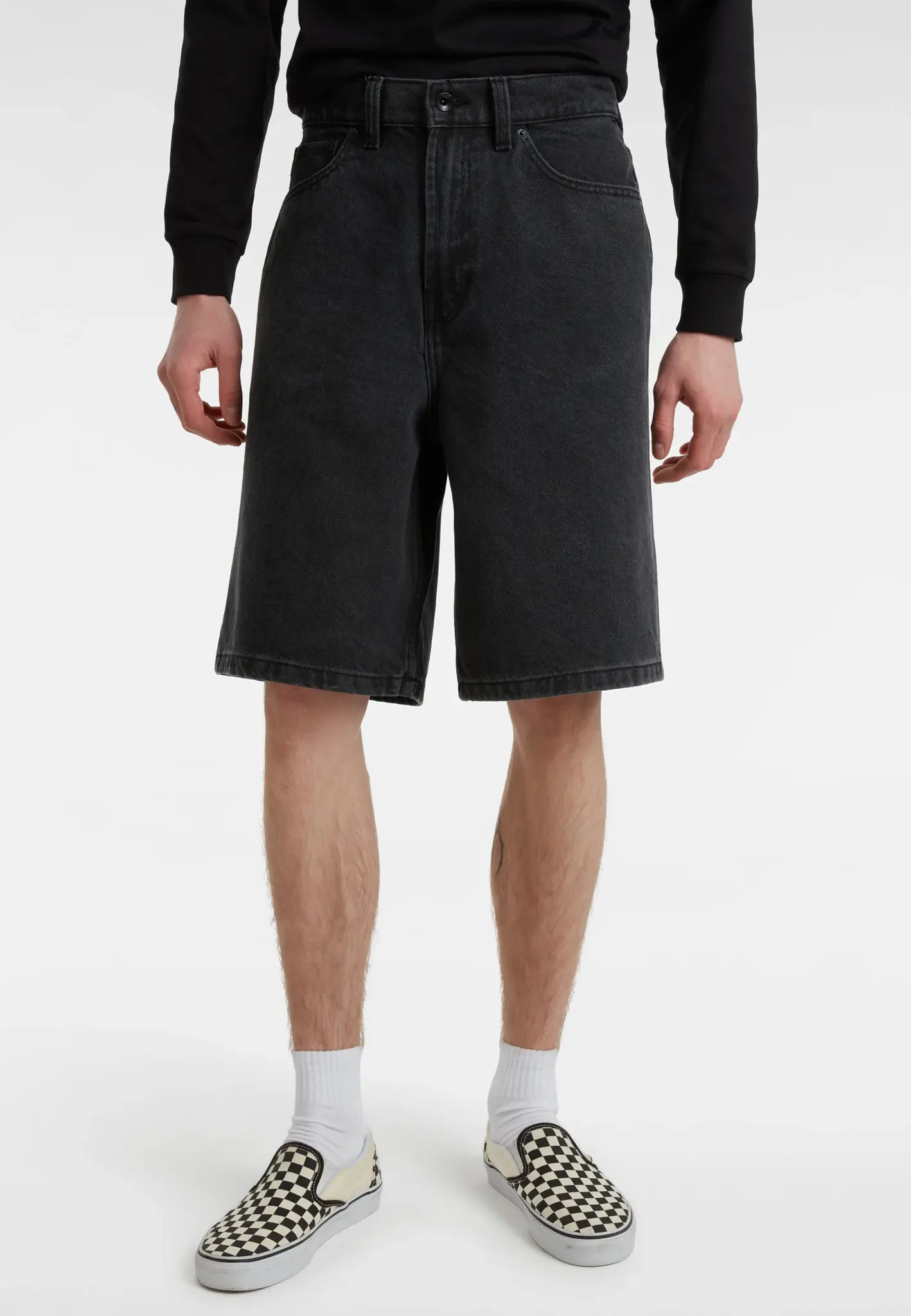 Vans Check 5 Baggy Short - Black Stone Washed