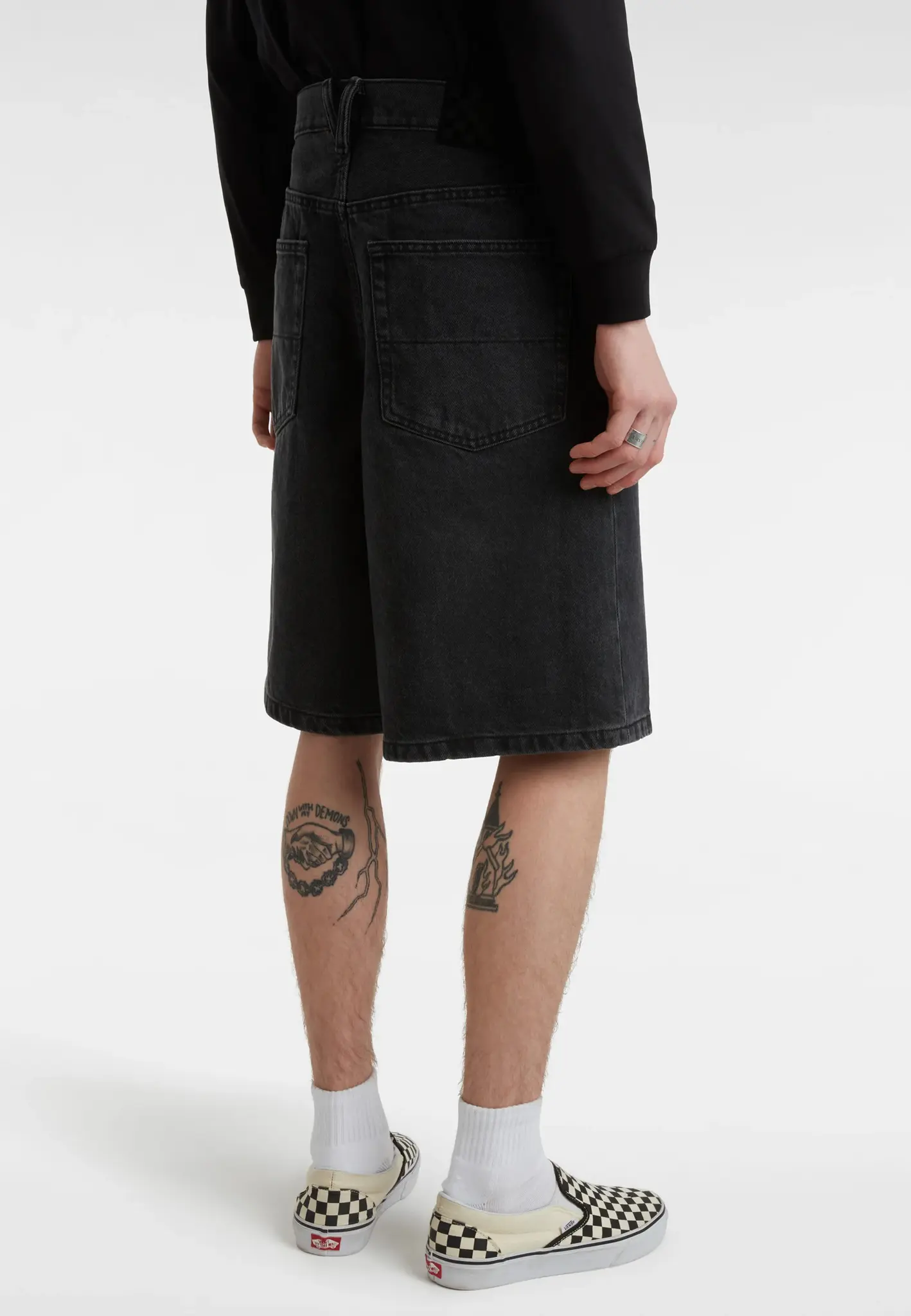 Vans Check 5 Baggy Short - Black Stone Washed