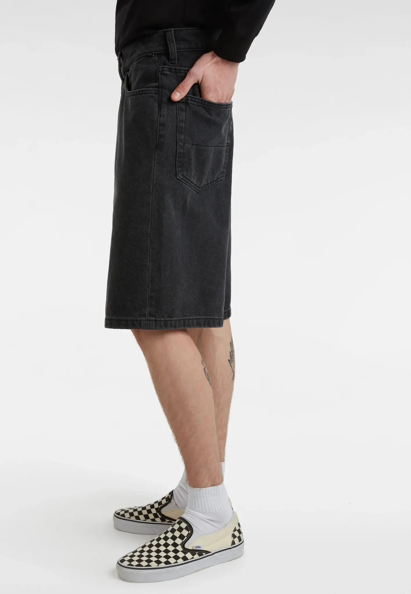 Vans Check 5 Baggy Short - Black Stone Washed