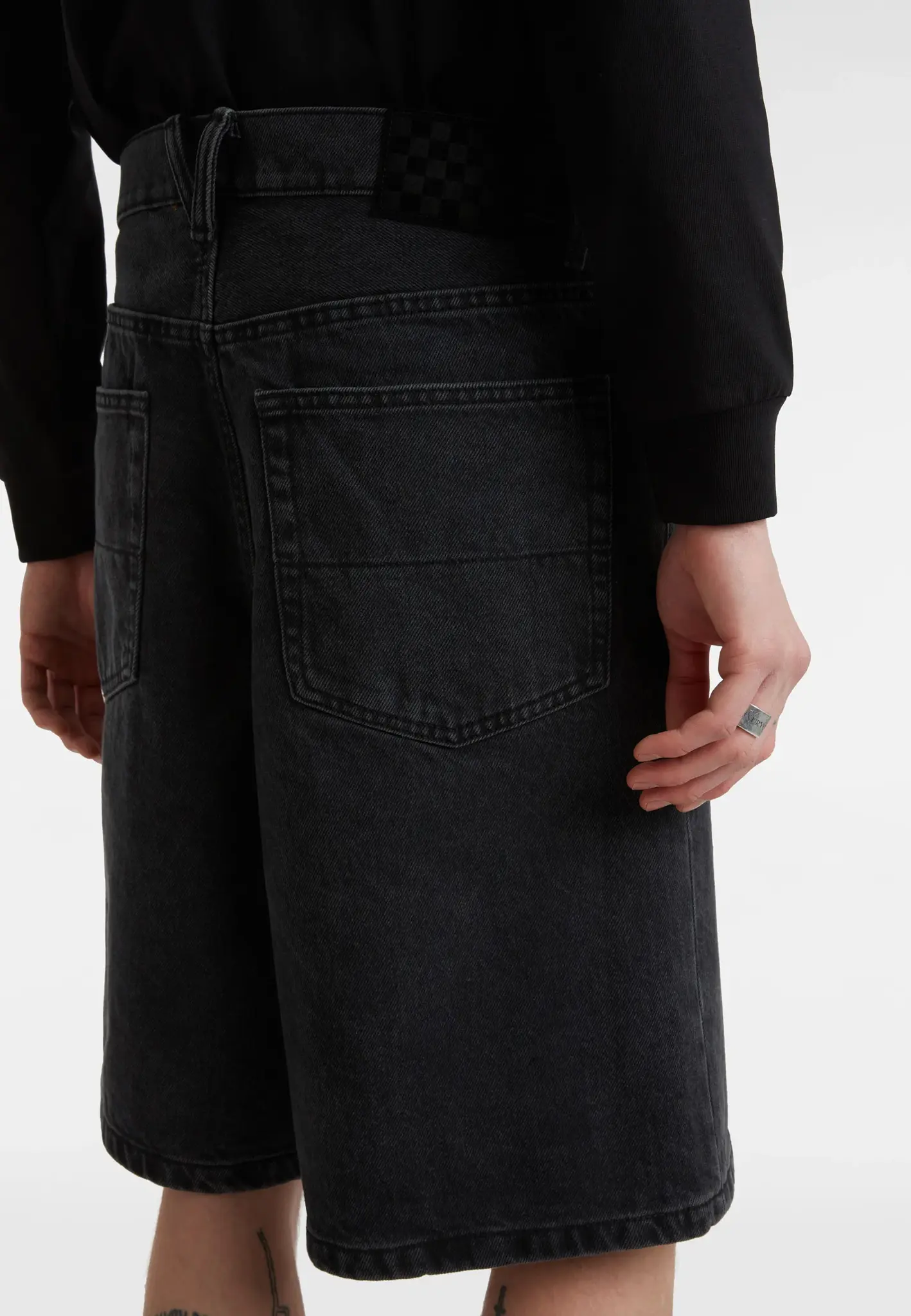 Vans Check 5 Baggy Short - Black Stone Washed