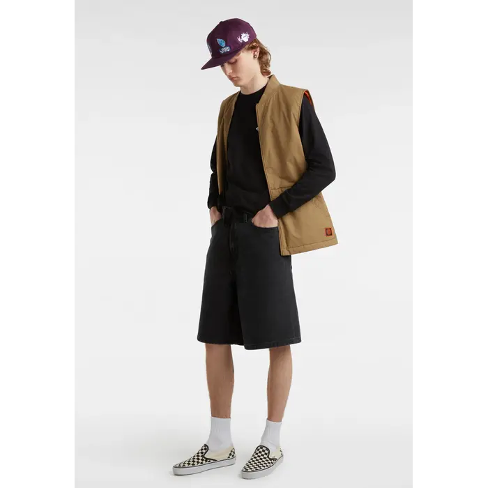 Vans Check 5 Baggy Short - Black Stone Washed