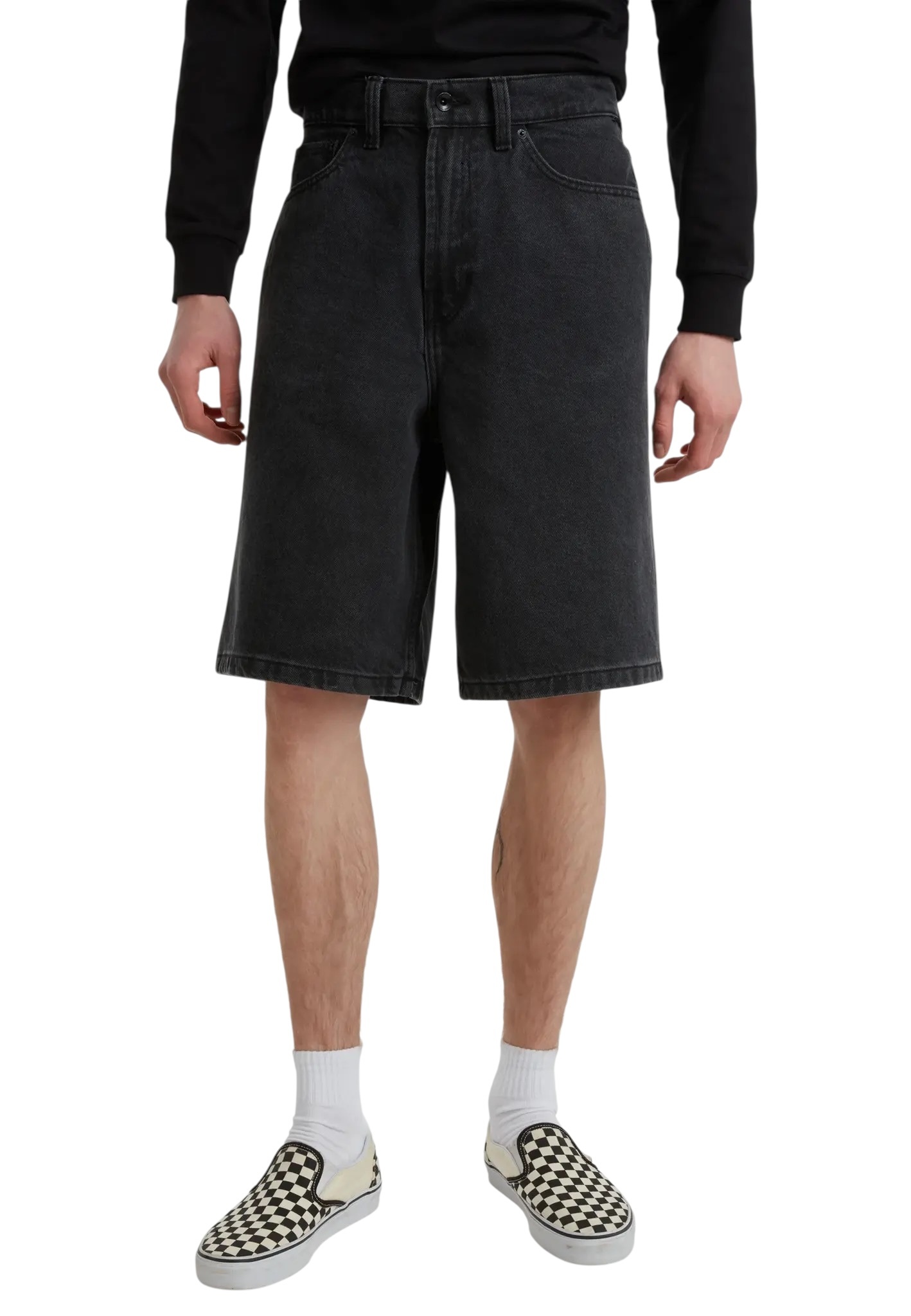 Vans Check 5 Baggy Short - Black Stone Washed