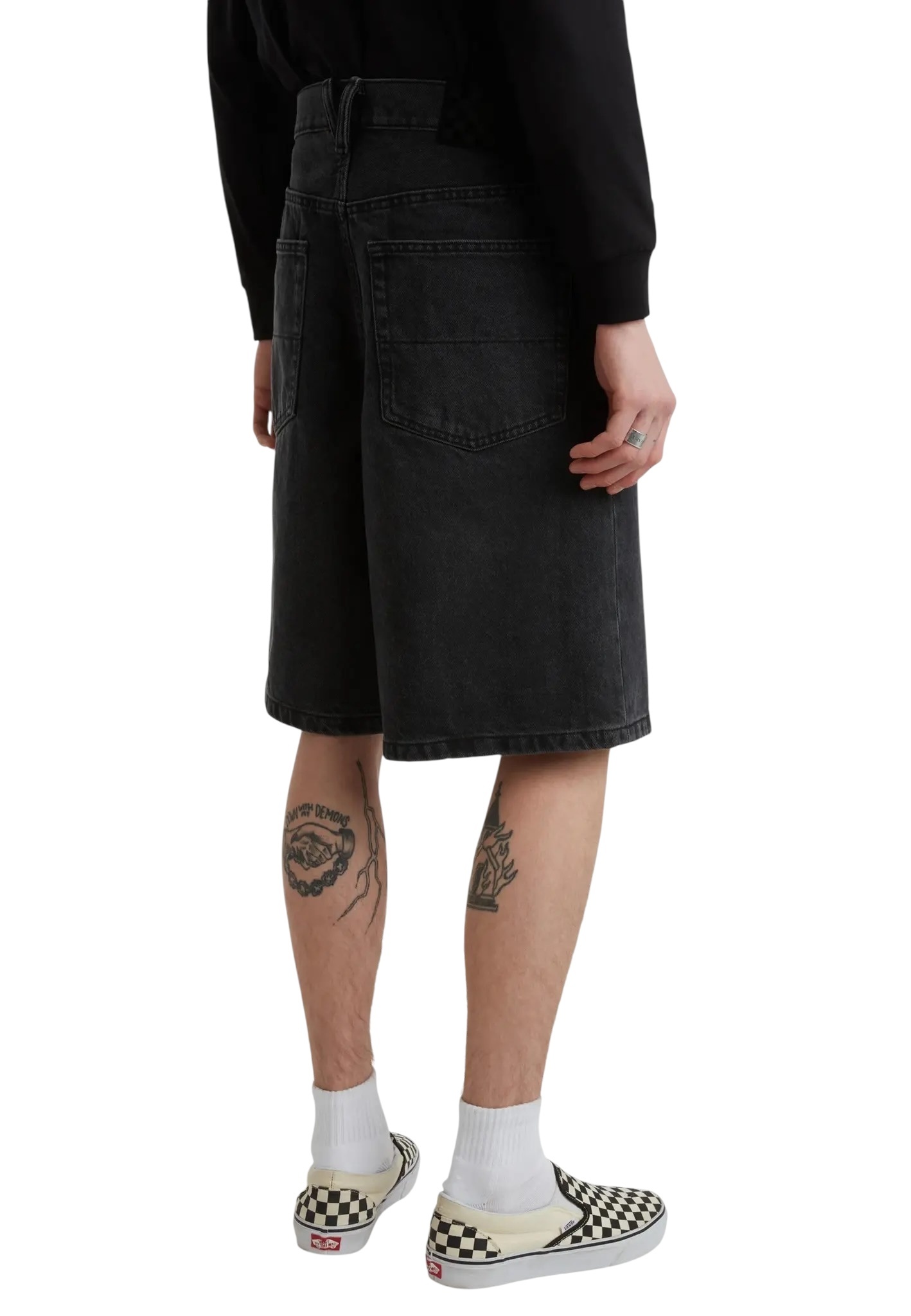 Vans Check 5 Baggy Short - Black Stone Washed