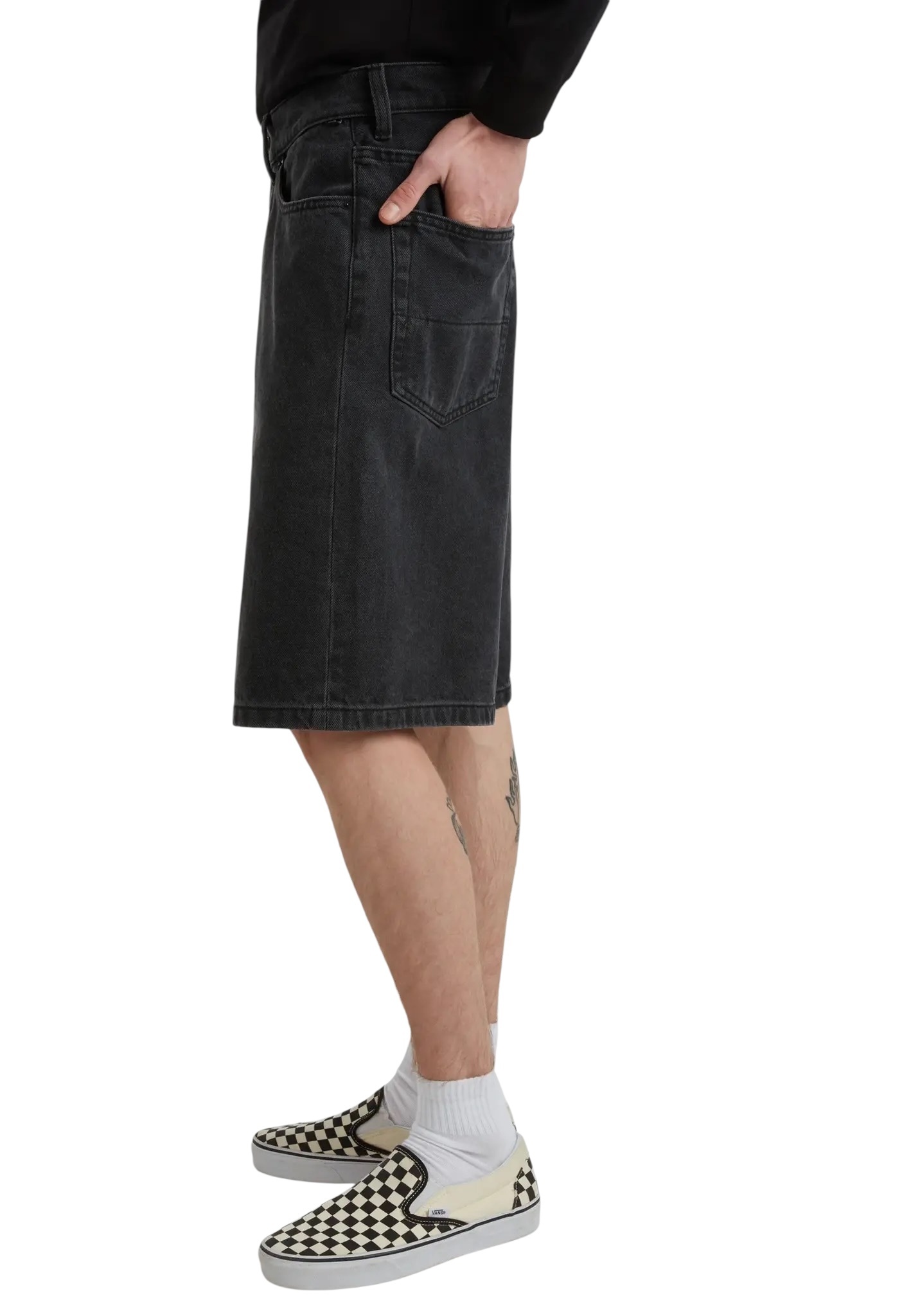 Vans Check 5 Baggy Short - Black Stone Washed