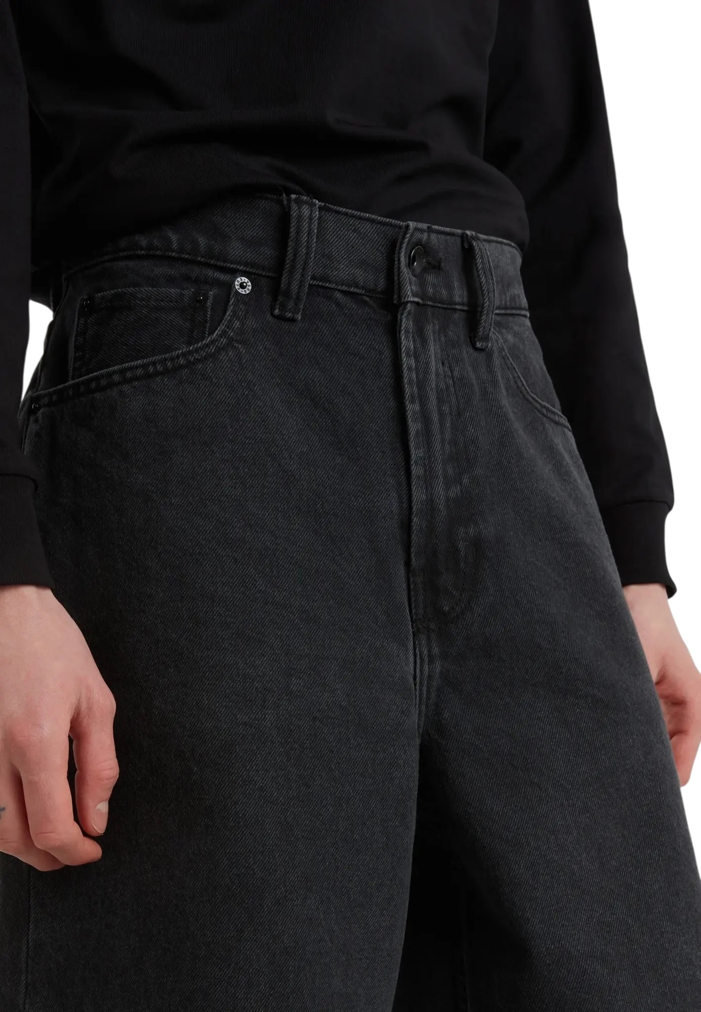 Vans Check 5 Baggy Short - Black Stone Washed