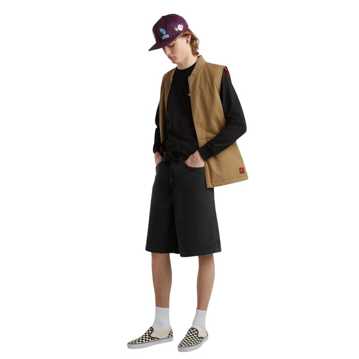 Vans Check 5 Baggy Short - Black Stone Washed