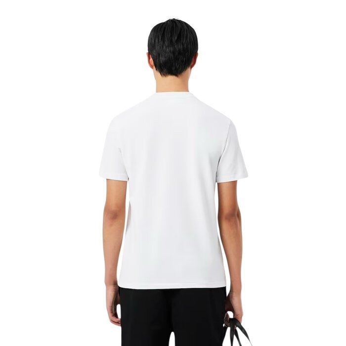 Lacoste T-shirt Commuter Piqué marquage jacquard - Blanc