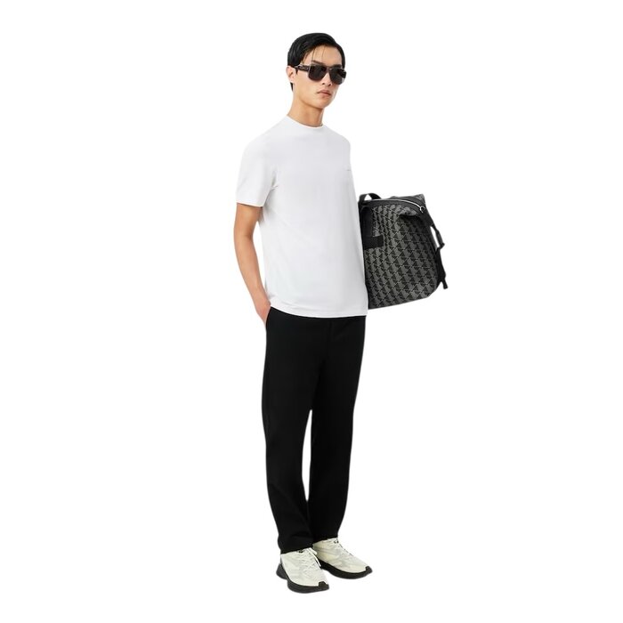 Lacoste T-shirt Commuter Piqué marquage jacquard - Blanc