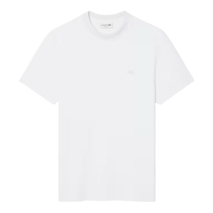 Lacoste T-shirt Commuter Piqué marquage jacquard - Blanc