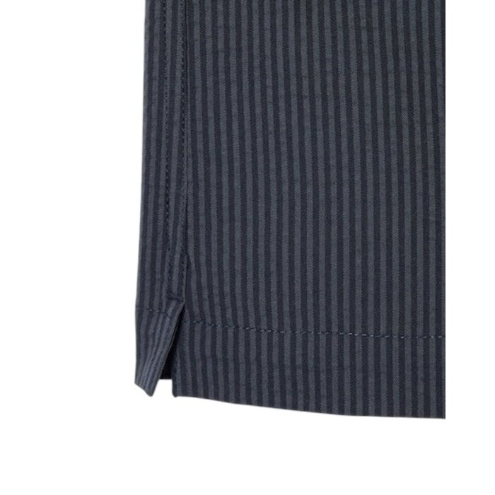 Lacoste Chemise Relaxed Fit Seersucker - Noir/Gris Foncé