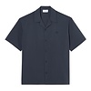Chemise Relaxed Fit Seersucker - Noir/Gris Foncé