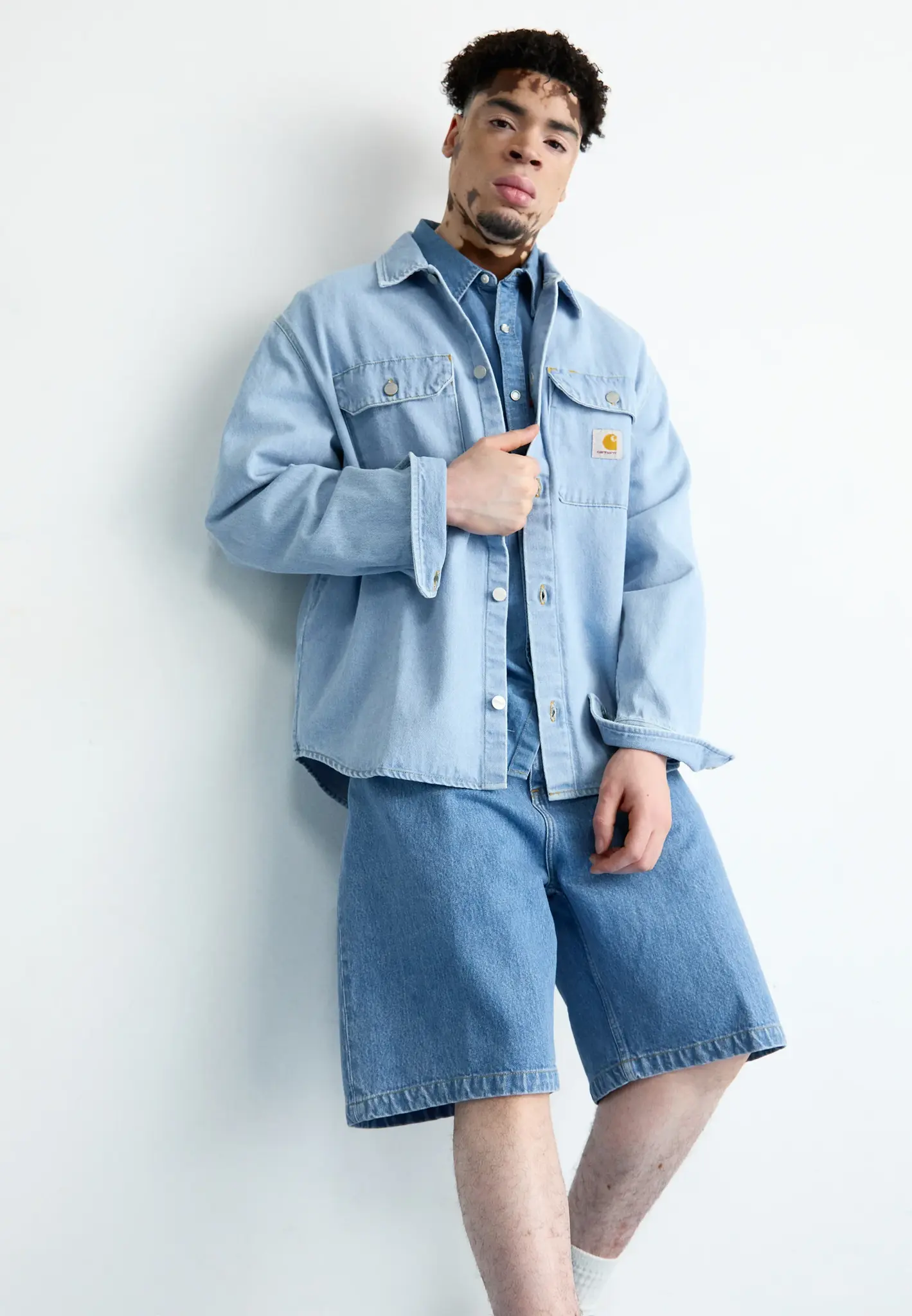 Carhartt WIP Brandon Short - Blue (Stone Bleached)