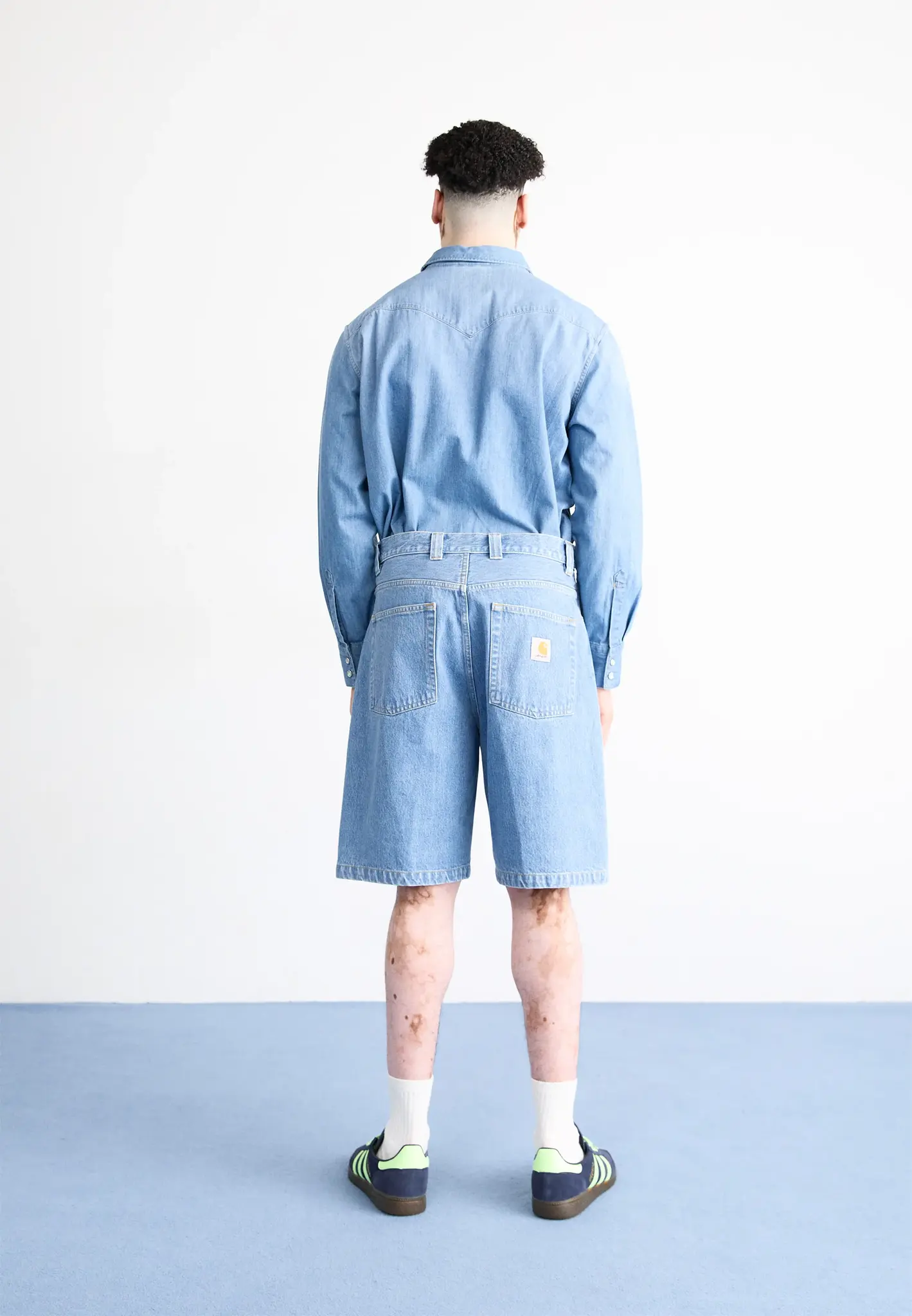 Carhartt WIP Brandon Short - Blue (Stone Bleached)