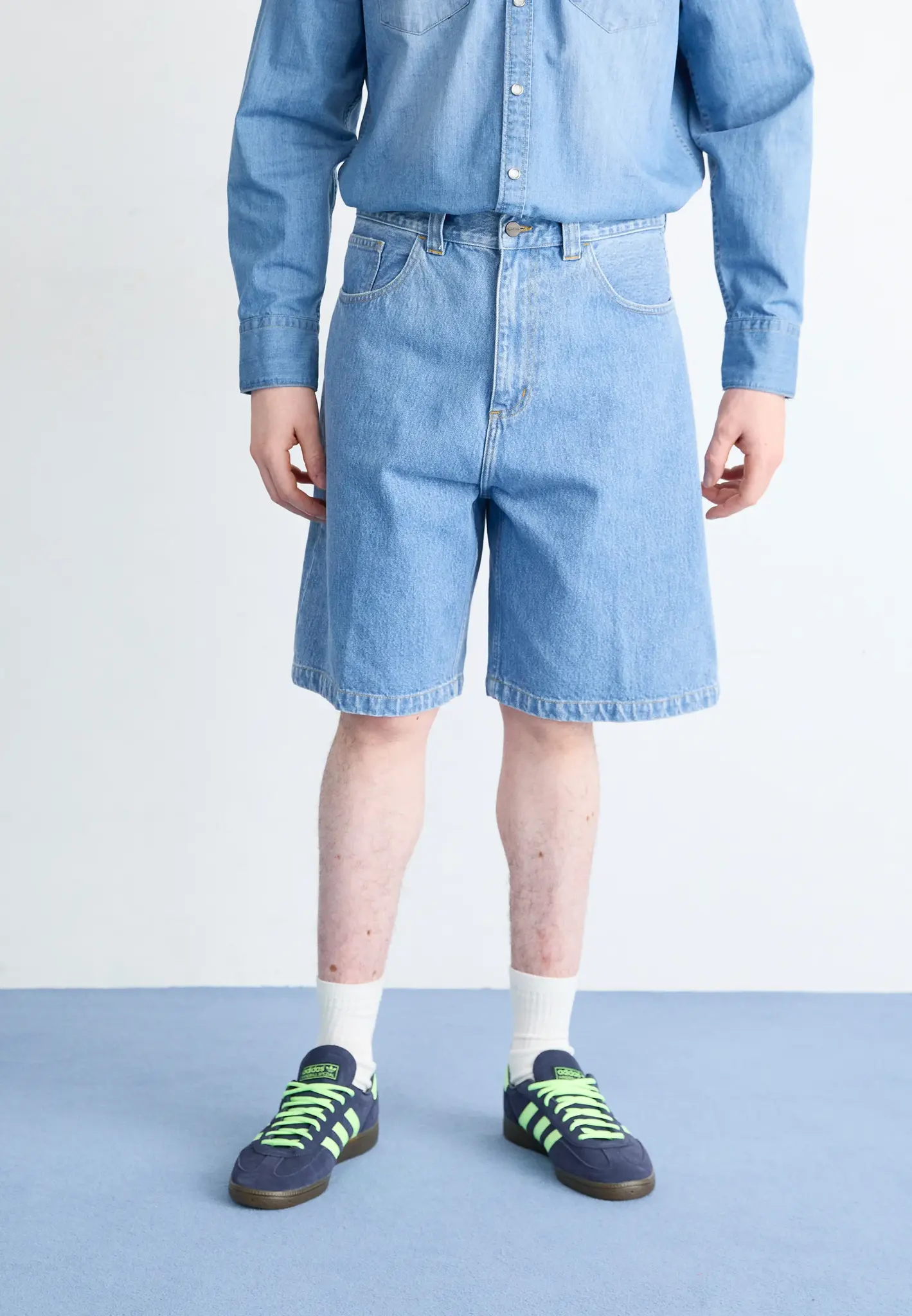 Carhartt WIP Brandon Short - Blue (Stone Bleached)
