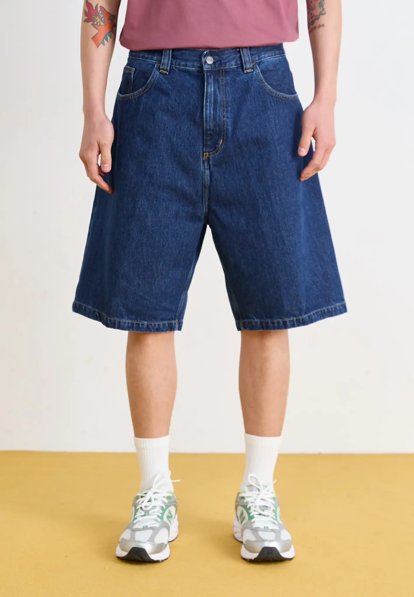 Carhartt WIP Brandon Short - Blue (Stone Washed)