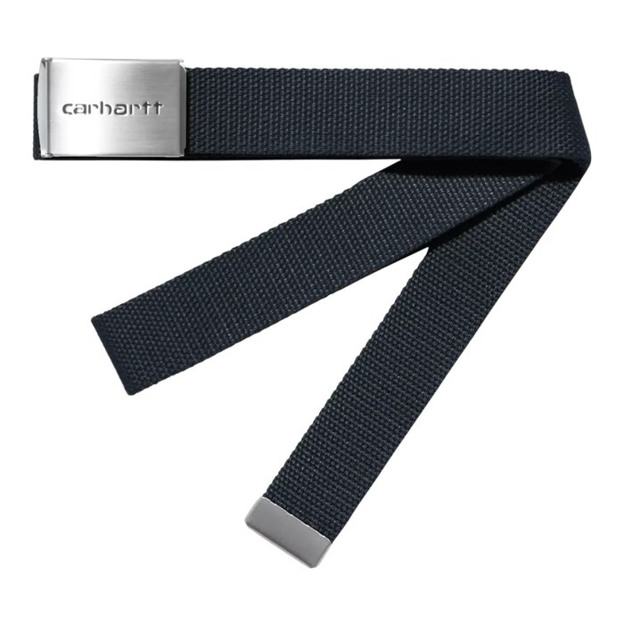 Carhartt WIP Clip Belt Chrome - Deep Night