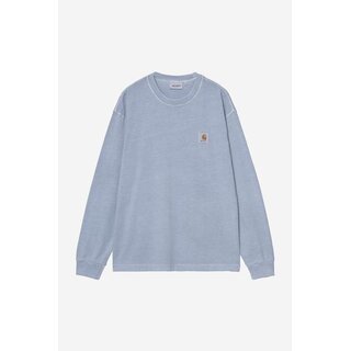 Carhartt WIP L/S Nelson T-Shirt - Gentle Blue Garment Dyed